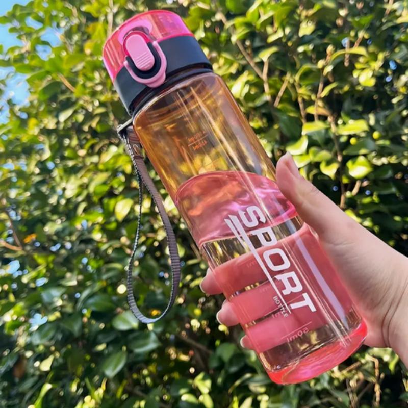 Gradient Sports Water Bottle with Easy-Carry Strap, Leak-Proof PC Material, BPA-Free, Ideal for Gym, Hiking, Blue 32oz/1L