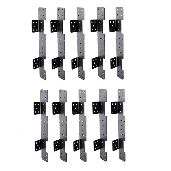

10Pcs Stair Stringer Hanger Bracket Heavy Duty 18 Gauge Adjustable Deck Stair Stringer Hanger Bracket Metal Connector for 2x12 Stair Stringer 10 pcs