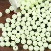 100Pcs Hard Fishing Beads Stopper Luminously Round Fishing Space Beans Stops Luminously  Fishing Line Beads Lure Accessories