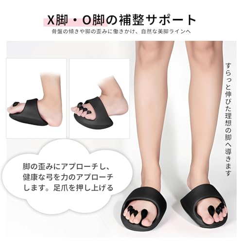 CANVUE Strengthening Slippers with Non-Slip Core and Foot Slimming, Five-Toe Slippers, Improves Posture, Improves Bow-Leg and Bow-Leg Posture, Support