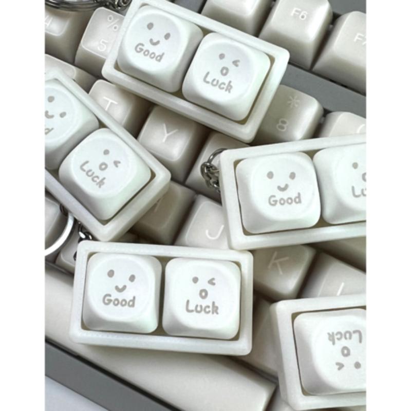 Button Keycap Keychain 2 Keys Keyboard Decompression Toys Diy Keyboard Keychain Toys For Adult Gifts To Relief Pass Time
