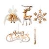 Christmas Ornament Set With Bells Deer Snowflake, Hanging Decor For Xmas Tree Holiday Home Window Party Display