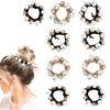 9Pcs Pearl Hair Ties Elastic Hair Scrunchies Hold Crystal Beads Bulk Hair Ropes Stretchy Handmade Boho Bride Bachelorette Party