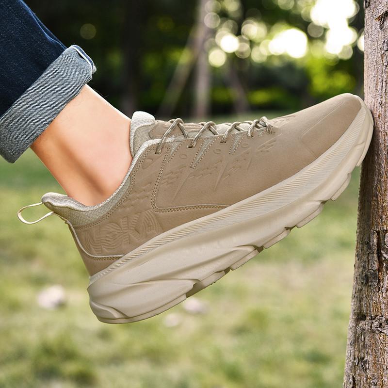 Nubuck Leather Anti-Skid Running Shoes for Men Casual New  Footwear Gym Shoes Sports Footwear Jogging Walking Tennis
