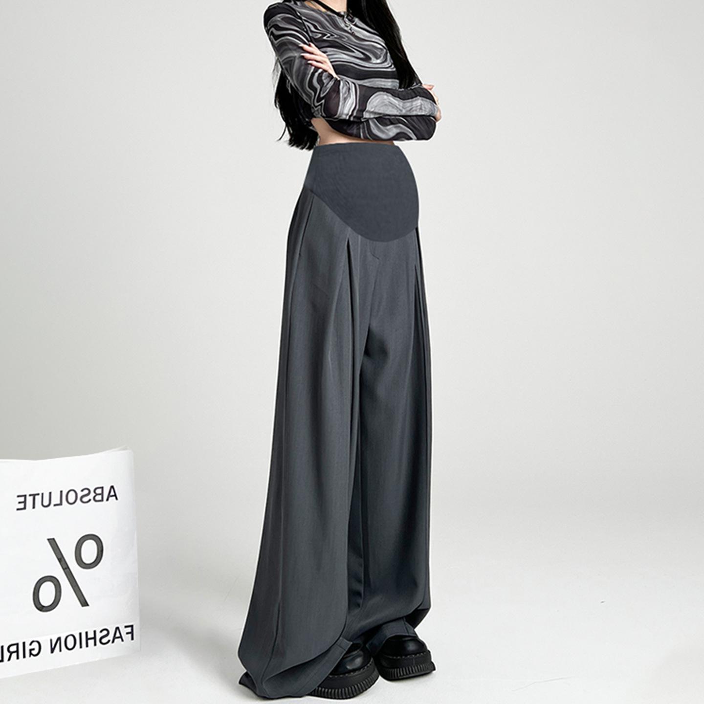 

2026 Maternity Wide-Leg Slim Fit Floor-Length Pants Skirt for Spring and Autumn 4XL