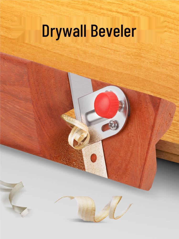 45° V-Groove Gypsum Board Chamfering Planer - Sound-Absorbing Woodworking Tool