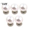 Clothes Fixing Clips for Necklines 5Pcs Fake Pearl Buttons Clothing, Removable Decorative Brooch Pins, No Cardigan Closure Fasteners Sew Safety
