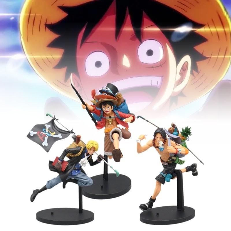 High Quality Pvc Anime Figure Set Featuring Luffy Ace And Sabo Collectible Models