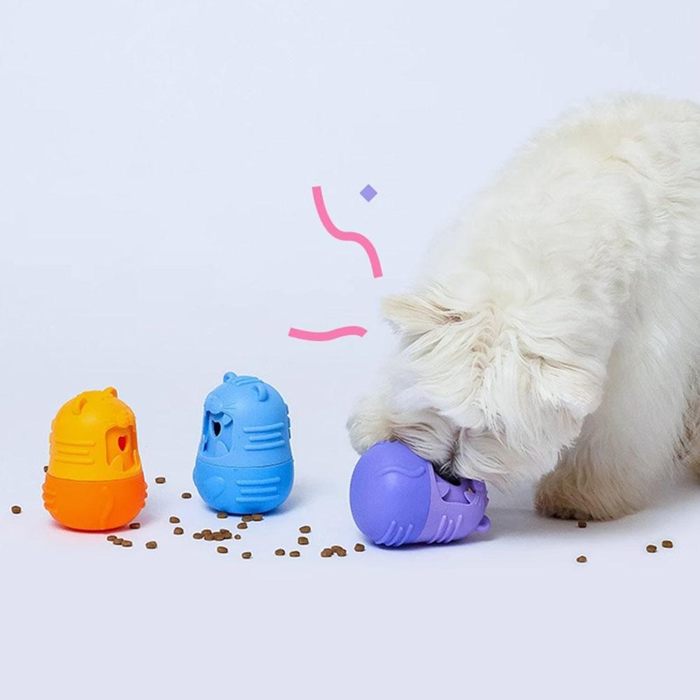 Dog Indestructible Treat Dispenser Ball - Interactive Slow Feeder Bowl Toy for Small/Medium Dogs to Burn Energy,