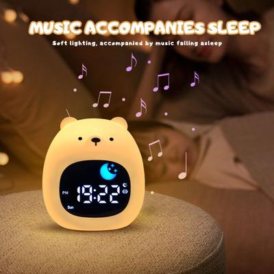 Light Adjustable Alarm Clock Pat Control Beside Lamp Kids Night Light Sleep Training Clock  Toddler