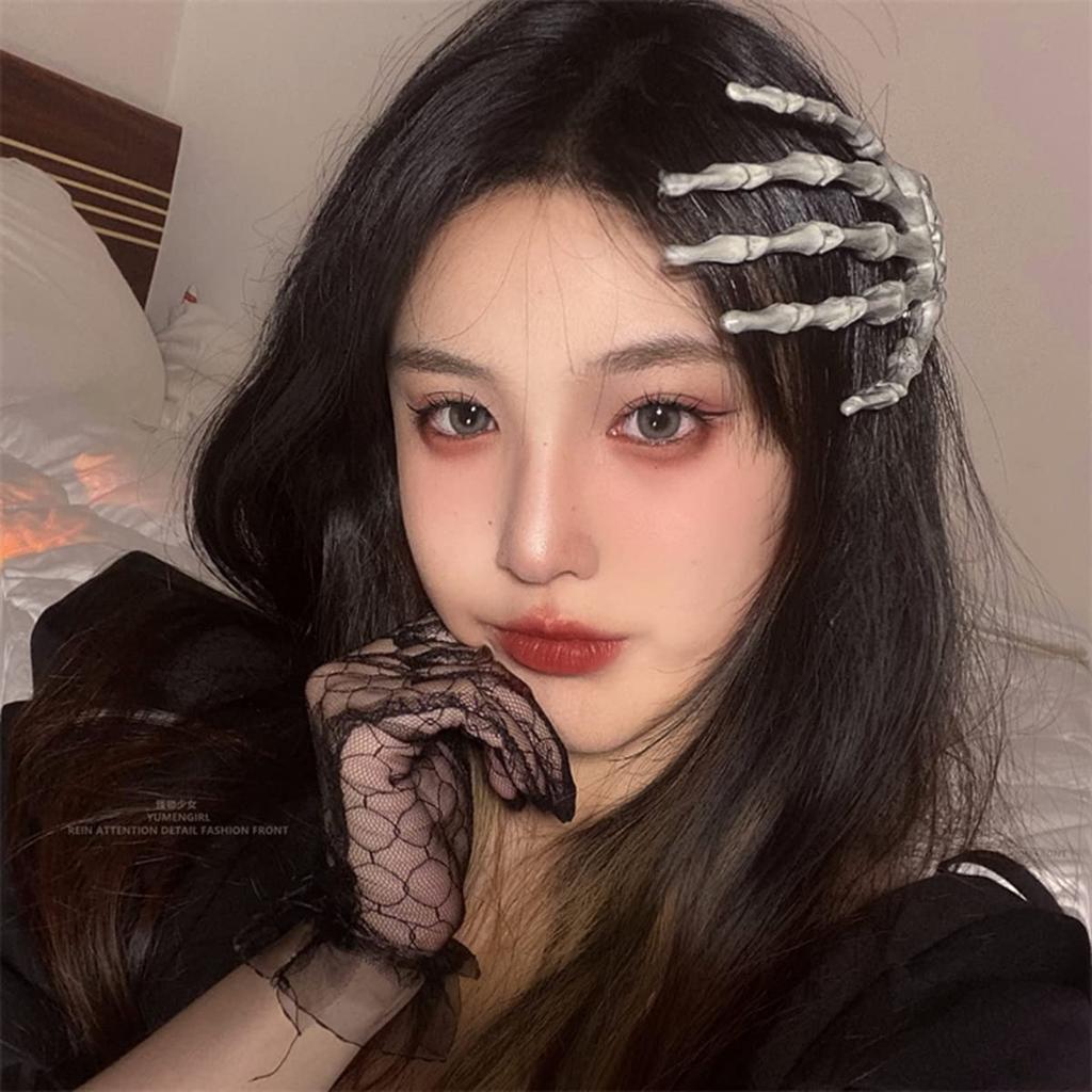 Halloween Hand Bone Hair Hair Large Demon Skull Gothic Style Head Costume Cosplay Interior Decor Decoration, Ornament, Clip, Claw, Hand, Dress, Demon,