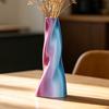 Modern 3D Printed Vase, Decorative Spiral Vase, Irregular Shape Flower Vase for Living Room, Shelf, Wedding & Dining Table Centerpiece