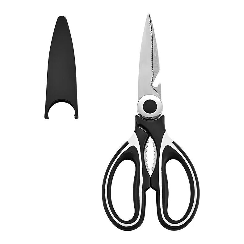 High-Grade Multi-Functional Kitchen Scissors: Sharp Stainless Steel Shears for Cutting Fish, Barbecue, and Bones