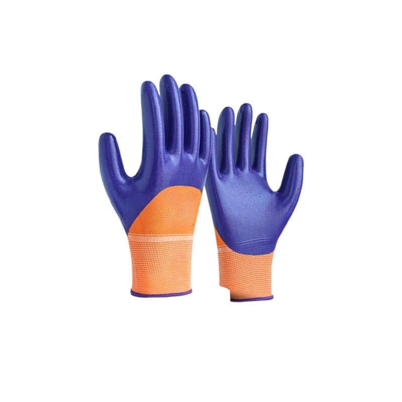 Nitrile Dipped Wear-Resistant Work Gloves One Pack