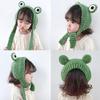 Cute for Frog Hat Big Ears Headgear Cartoon Knitted Hat Winter Warm Headdress