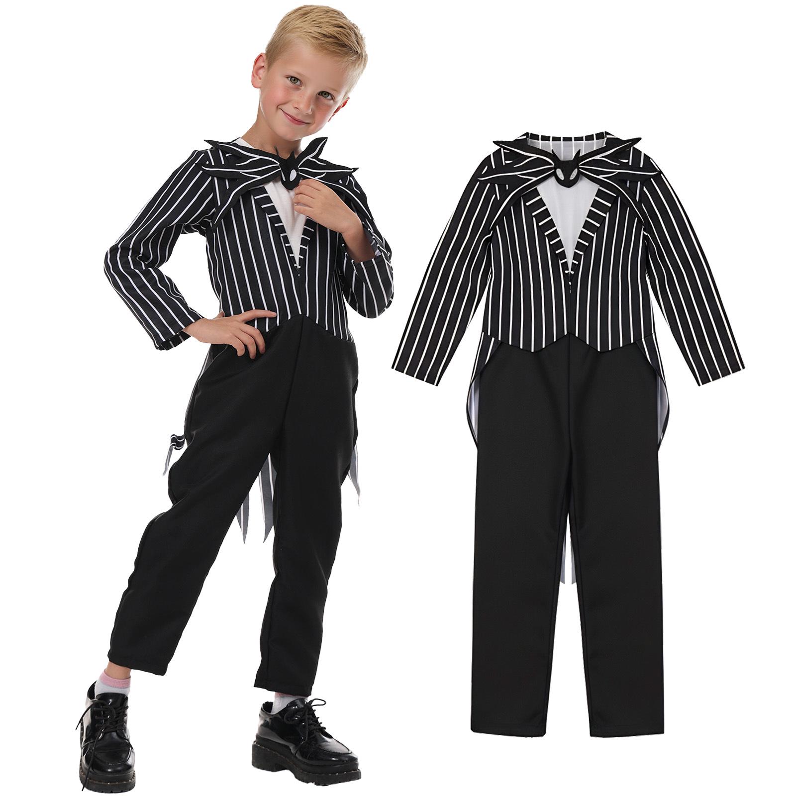 Jack Skellington Kids  Costume for Halloween Cosplay 140 cm