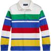 Polo Striped Polo Collar Long Sleeve T-Shirt Kids Tops White CWPOKNIY8021332-100