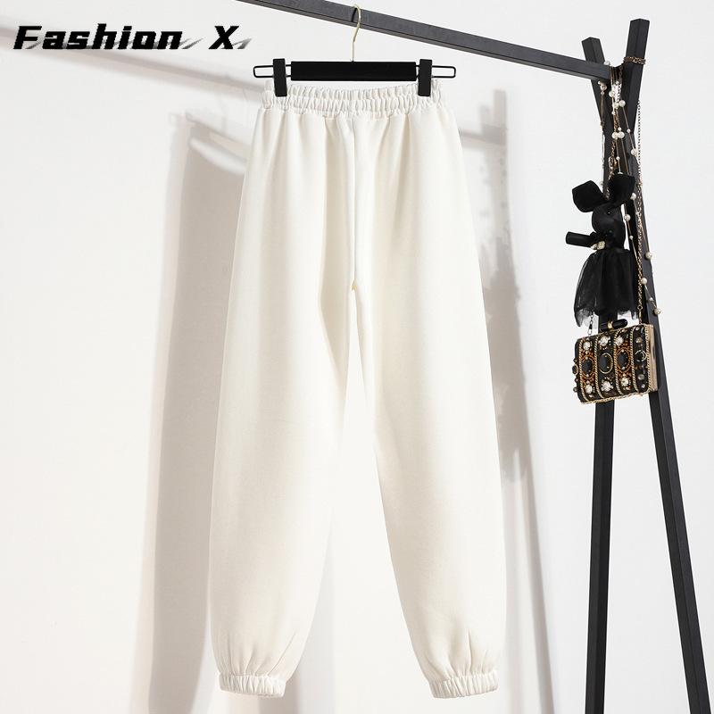 Knit Sweatpants Women's Thin Drawstring Loose Casual Pants