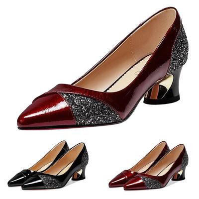 Mode Talons Hauts Escarpins Femmes Élégant Talons Moyens Chaussures Bout Pointu Confort Décontracté Chaussures Simples
