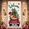 Christmas Banner Red Truck Seasonal Banner Holiday Banner Christmas Tree Event Decoration For Indoor Decoration Home Decoration