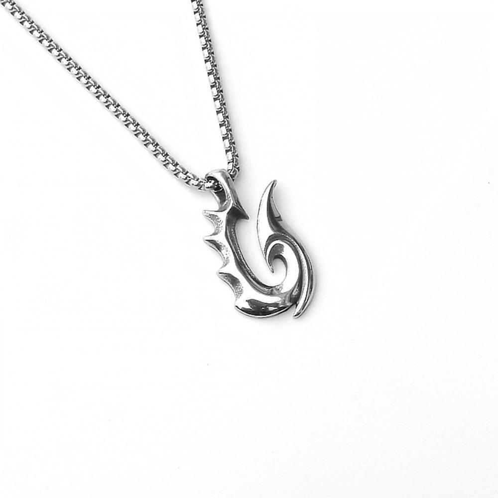 Vintage Viking Iron Triangle Shield Titanium Steel Pendant Necklace for Men