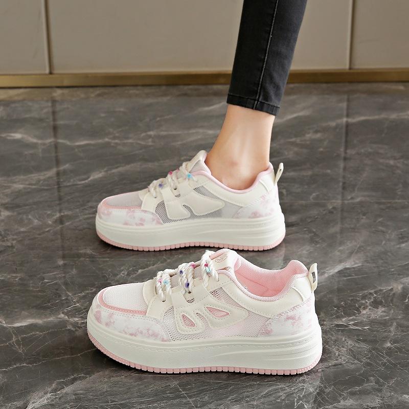 Students summer 22 new breathable mesh shoes niche bread shoes platform sports