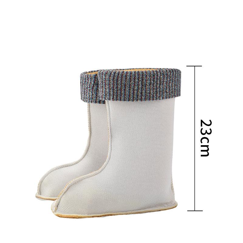 Women's rain shoes medium tube water shoes fashion warm rain boots women's cotton water boots non-slip work rubber shoes car wash kitchen