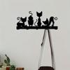 Black Cat Wall Hook Heavy Duty Cast Iron Space Saving Kitchen Bathroom Entryway Gift for Cat Lovers Christmas Key Holder Metal Wall Decor