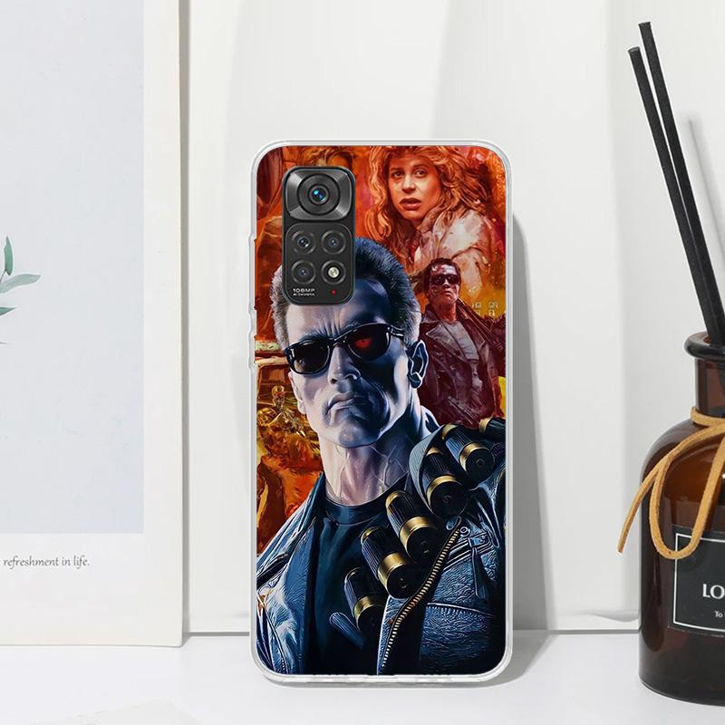 Arnold Schwarzenegger Terminator Phone Case For Xiaomi Redmi Note 13 14 12S 11S 10S 12 11E 10 Pro Plus 11T 9S 9 8T 8 7 Art Funda