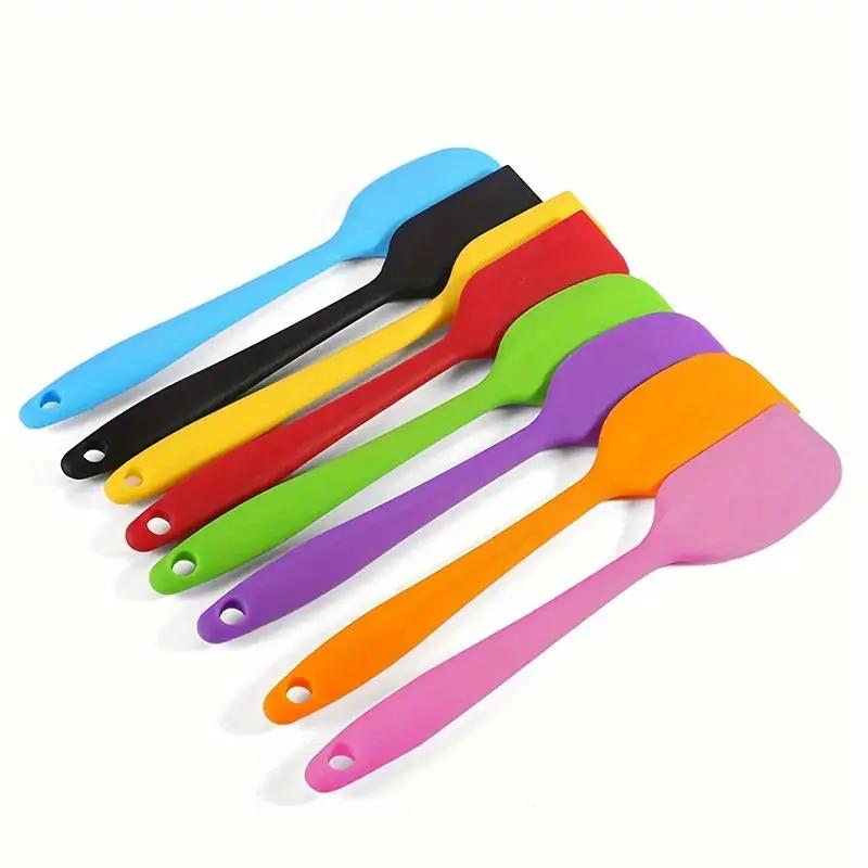 

8/16 шт. Силиконовая лопатка, 8,3-дюймовая маленькая лопатка, термостойкая, с антипригарным покрытием, со стальным сердечником для приготовления крема для торта, гаджет 8pcs