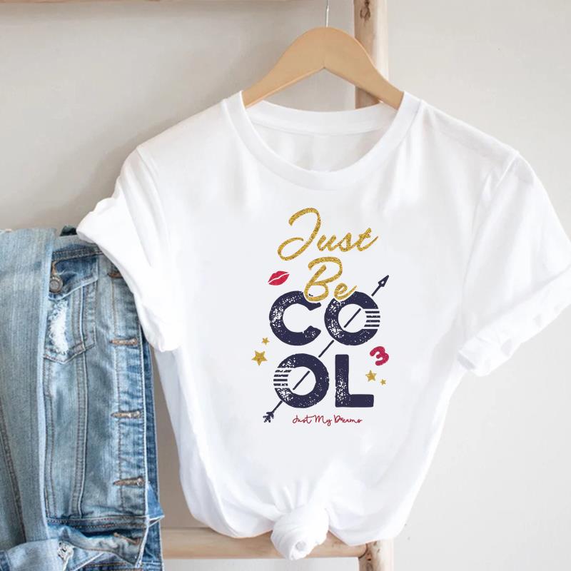 (Asian Size) letter love cute 90s Lady Female Top Printed Women Tee Clothing Casual T Shirt Fashion Graphic Short Sleeve T-shirts