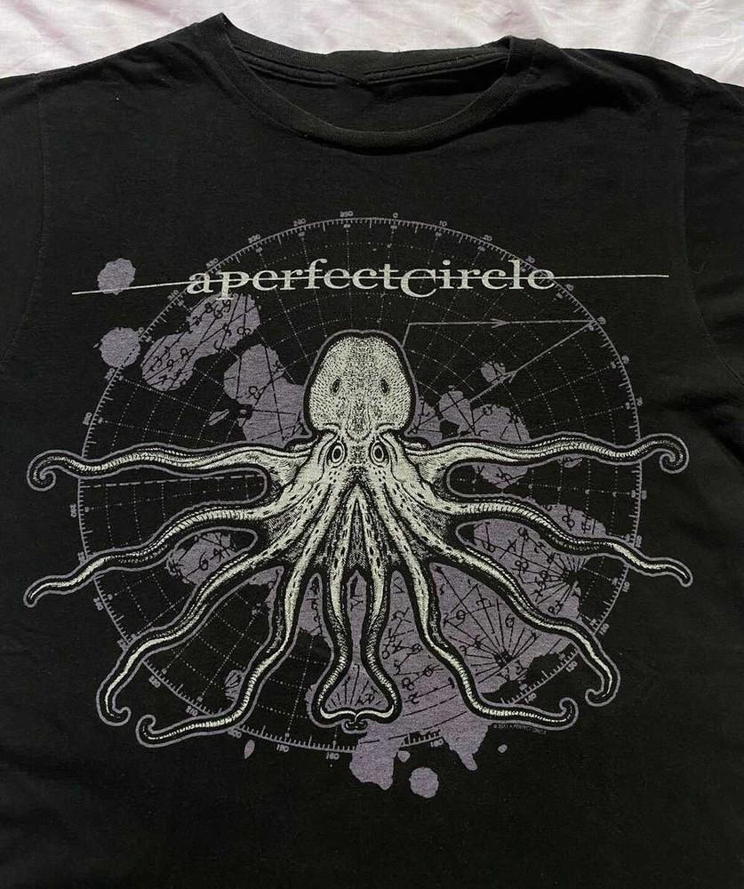 

Vintage A perfect circle - Octopus 2011 Black T-Shirt Cotton Unisex S-5XL CO295 Unisex T-Shirt XXXXL