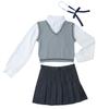 Clearstone Ulzzang Sailor Cosplay Halloween Knit Vest, Women's, Gray X Black