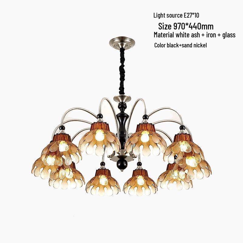 French Mid-Century Style Romantic Chandelier for Living Room & Bedroom