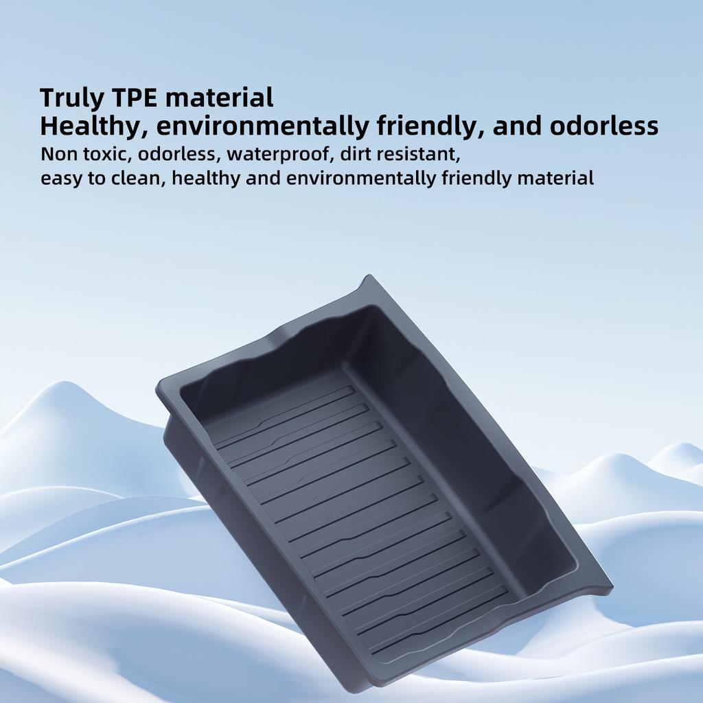 for Tesla Model X 2025 2025 Under Seat Storage Box Drawer Type TPE Car Tray Organizer Tidying Accessories