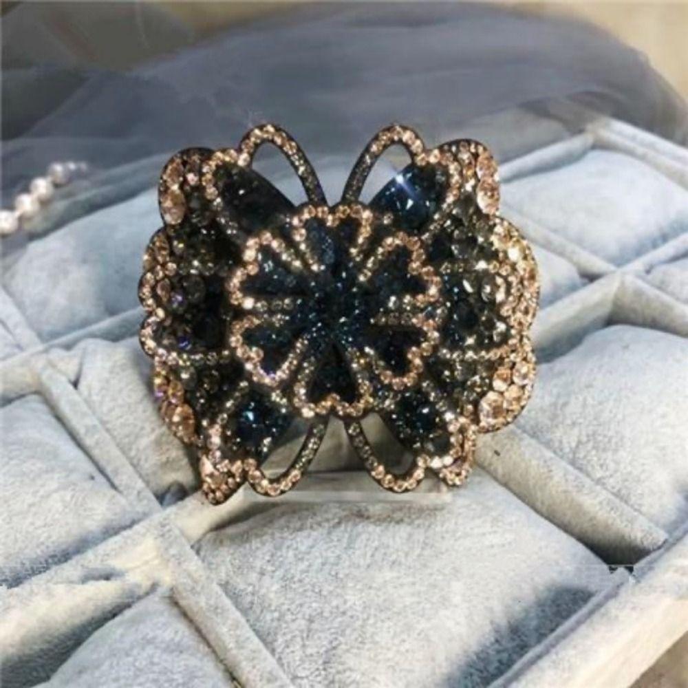 Mote Vårbøyler Elegant Blomst Hårklemme Hårtilbehør Spenner Pannebånd Krystall Hårnål