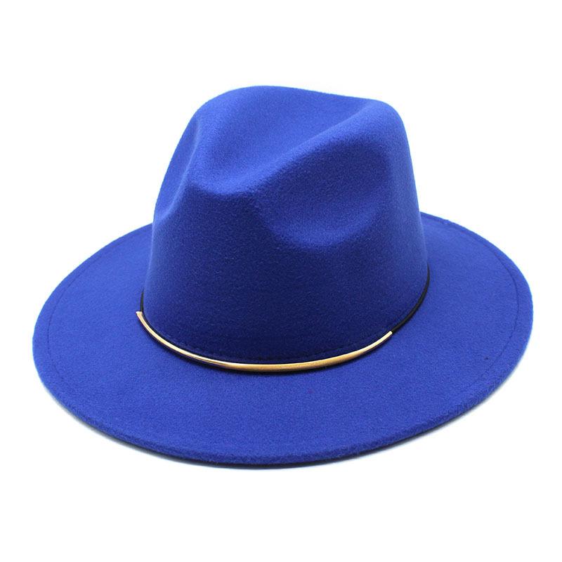 Retro Ladies Jazz Hat, British Versatile Simple Wool Hat Jazz Hat