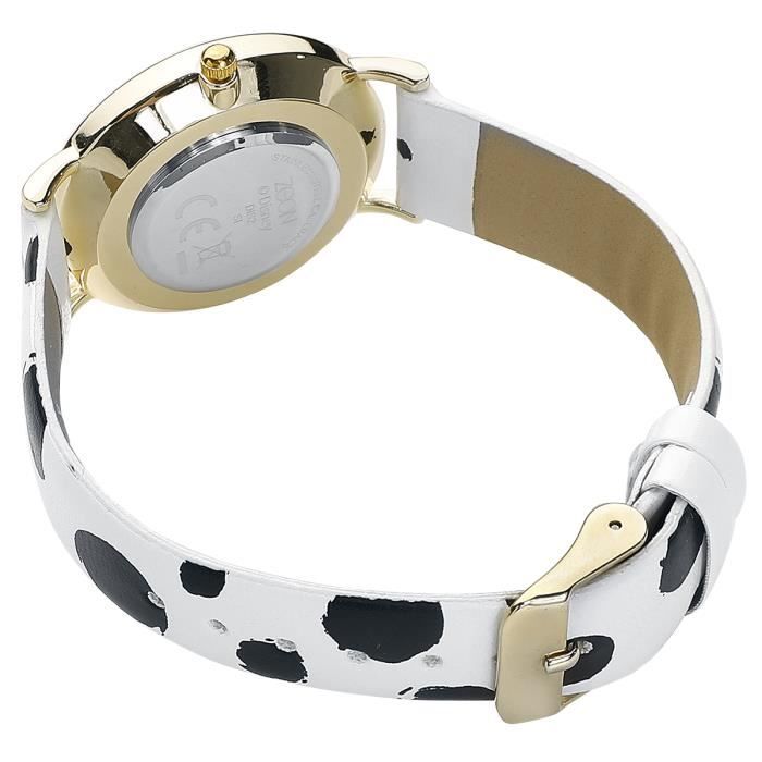 Montre bracelet Les 101 Dalmatiens - Noir/Blanc - Femme - Simili - Les 101 Dalmatiens