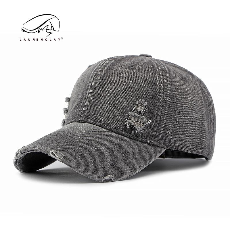 Fashion Trend Washed Denim Baseball Cap Children's Spring New Personalized Old Hole Cap