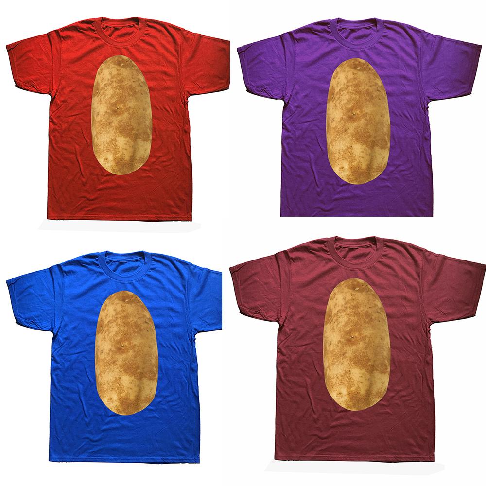 Funny Potatoes T Shirt Halloween Costume Graphic Cotton Streetwear Short Sleeve Birthday Gift Summer Style T-shirt Unisex Clothing