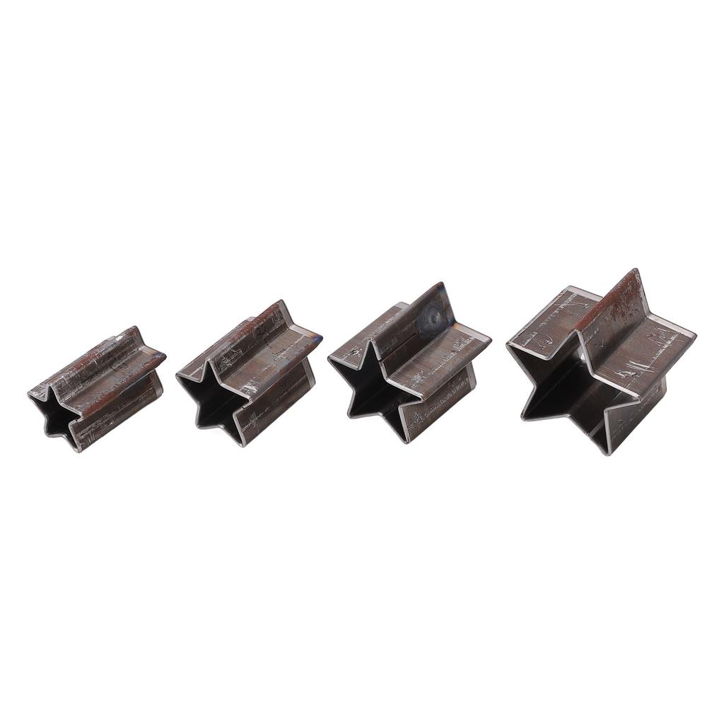 4PCS Pentagram Cutting Mold Alloy Steel Leather Punching Die Set with Storage Box for Handicrafts