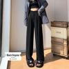 Women's High Waist Drapey Suit Pants, Petite Casual, Narrow & Wide Straight Leg Options, Spring/Autumn 2024.