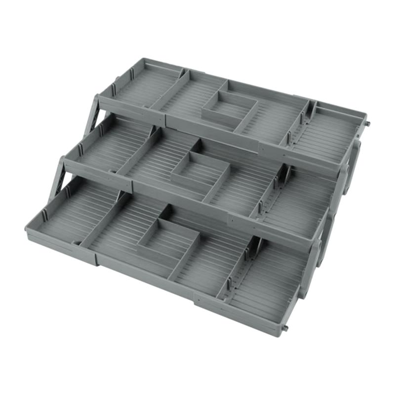 

M-Modern-3-Layer Foldable Desktop Storage Box Dresser Organizer Cosmetics Drawer Organizer серый