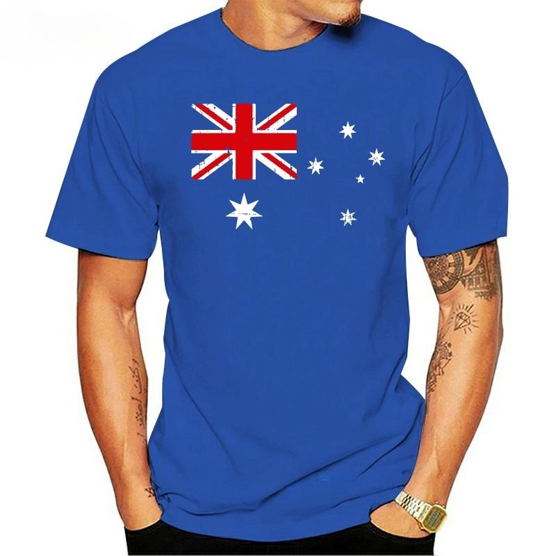 

Gift Idea Australian Flag Vintage Style Retro Australia Flag T-Shirt oversized t shirt men clothing streetwear tshirt S