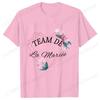 French Team Bride Squad T-shirt Flower Graphic Bridal Shower Wedding Tops Women Bachelorette EVJF Party Blouses Bridesmaid Tees