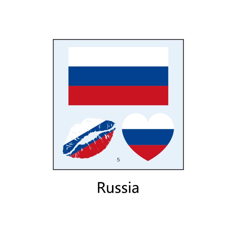 Football Sports Match National Flag Stickers Football Fans Cheer and Assist for Soccer Players,Face Arm Body Temporary Tattoos