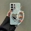 Applicable To Samsung S26Ultra Mobile Phone Case Love Makeup Mirror S25ULTRA All-inclusive Diamond-encrusted Lens Fine Flash