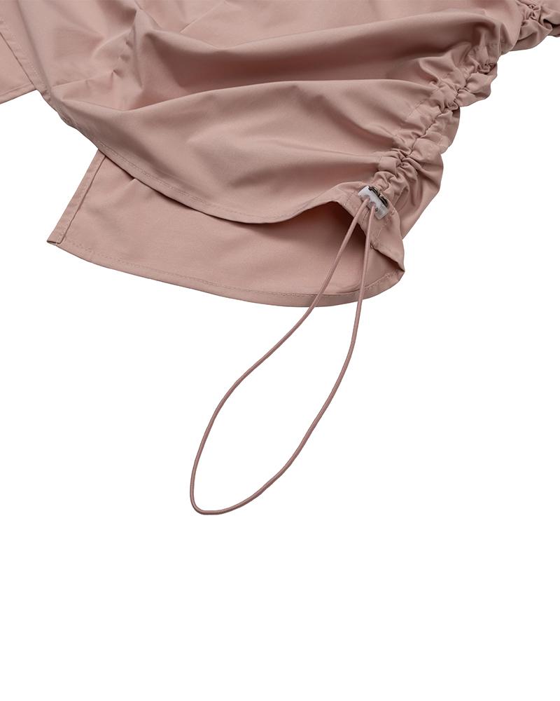 MOAA Shirred Cargo Maxi Skirt (Pink)