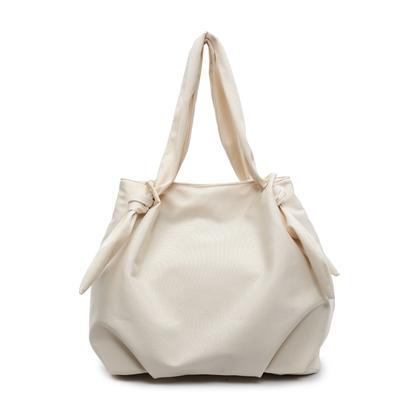 Bolsa de Lona Tipo Balde de Ombro Único com Alça e Sacola de Compras Estilo College