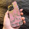 Fashion Pink Leopard Laser Phone Case for Samsung Galaxy S24 Ultra S23 S22 Plus FE A32 A52 A13 A53 A14 A34 A54 A15 A35 A55 Cover